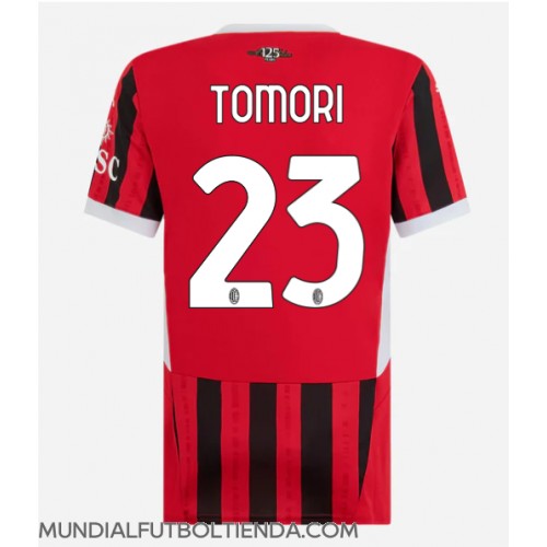 Camiseta AC Milan Fikayo Tomori #23 Primera Equipación Replica 2024-25 para mujer mangas cortas